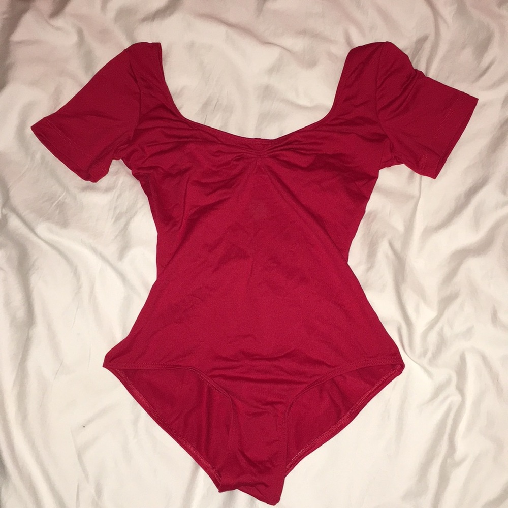 Red ballet leotard